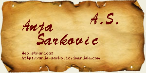 Anja Šarković vizit kartica
